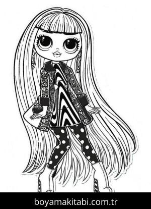 LOL OMG boyama sayfası – kolay boyama, eğitici aktivite