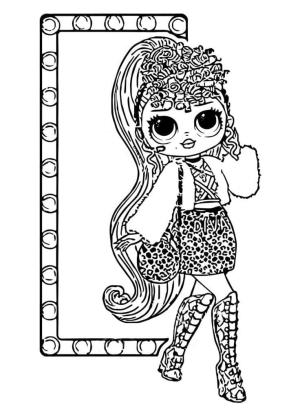 LOL OMG boyama sayfası,  coloring page, Leydi Diva LOL OMG, 