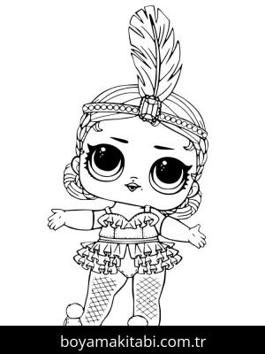 LOL Surprise boyama sayfası – çizgi film temalı, basit çizim