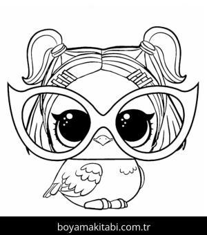 LOL Surprise boyama sayfası – basit çizim, kolay boyama