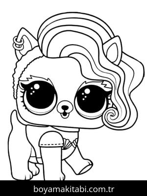 LOL Surprise boyama sayfası – çizgi film temalı, basit çizim