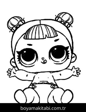 LOL Surprise boyama sayfası – çizgi film temalı, basit çizim