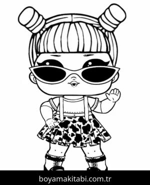 LOL Surprise boyama sayfası – sevimli karakter, sanatsal çalışma