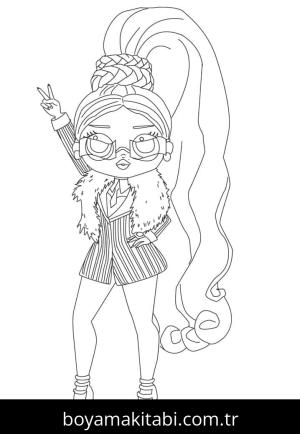 LOL Surprise boyama sayfası – kolay boyama, eğitici aktivite