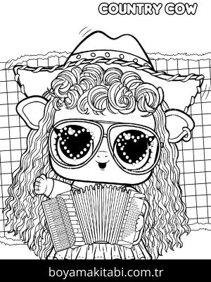 LOL Surprise boyama sayfası – PDF indir, sevimli karakter
