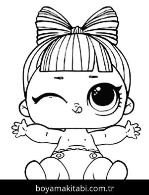 LOL Surprise boyama sayfası – PDF indir, sevimli karakter