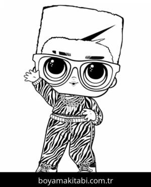 LOL Surprise boyama sayfası – basit çizim, kolay boyama