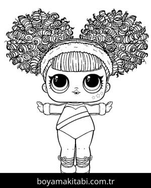 LOL Surprise boyama sayfası – sevimli karakter, sanatsal çalışma
