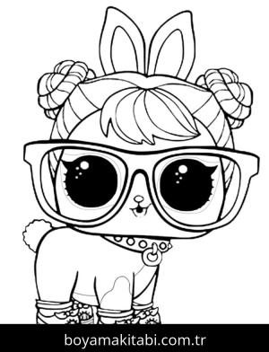 LOL Surprise boyama sayfası – çizgi film temalı, basit çizim