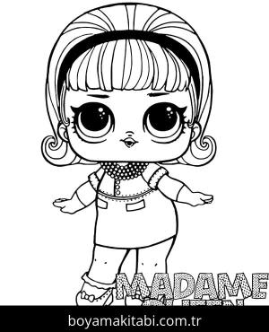 LOL Surprise boyama sayfası – sevimli karakter, sanatsal çalışma