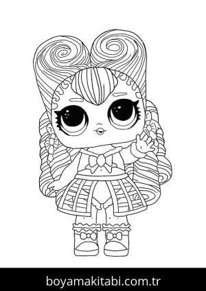 LOL Surprise boyama sayfası – PDF indir, sevimli karakter