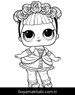 LOL Surprise boyama sayfası – çizgi film temalı, basit çizim
