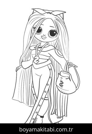 LOL Surprise boyama sayfası – PDF indir, sevimli karakter