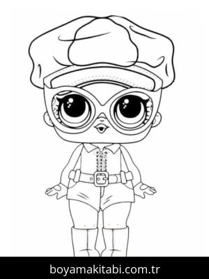 LOL Surprise boyama sayfası – çizgi film temalı, basit çizim