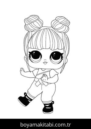 LOL Surprise boyama sayfası – PDF indir, sevimli karakter