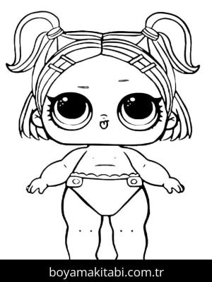 LOL Surprise boyama sayfası – kolay boyama, eğitici aktivite