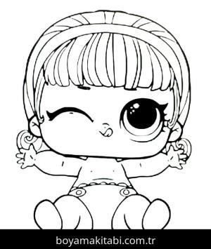 LOL Surprise boyama sayfası – çocuklar için, çizgi film temalı