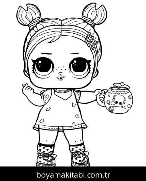 LOL Surprise boyama sayfası – el becerilerini geliştirir, boyama çalışması