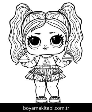 LOL Surprise boyama sayfası – sevimli karakter, sanatsal çalışma