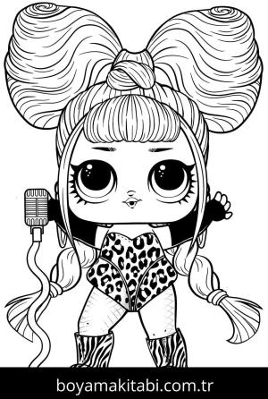 LOL Surprise boyama sayfası – el becerilerini geliştirir, boyama çalışması