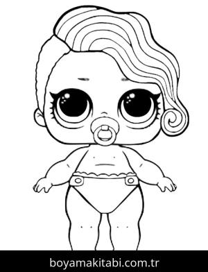 LOL Surprise boyama sayfası – basit çizim, kolay boyama