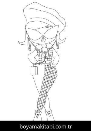 LOL Surprise boyama sayfası – sevimli karakter, sanatsal çalışma