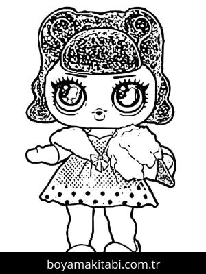 LOL Surprise boyama sayfası – sevimli karakter, sanatsal çalışma