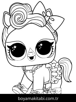 LOL Surprise boyama sayfası – el becerilerini geliştirir, boyama çalışması