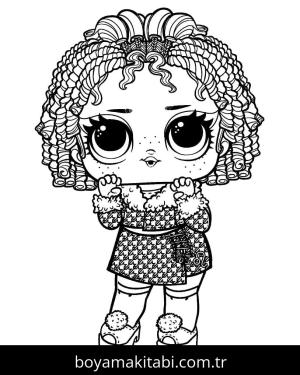LOL Surprise boyama sayfası – basit çizim, kolay boyama