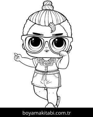 LOL Surprise boyama sayfası – çocuklar için, çizgi film temalı