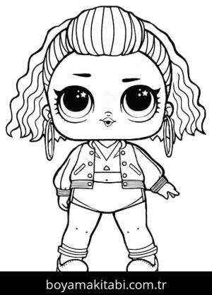 LOL Surprise boyama sayfası – çizgi film temalı, basit çizim