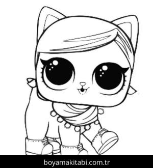 LOL Surprise boyama sayfası – basit çizim, kolay boyama