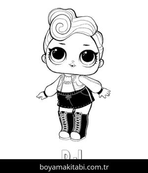 LOL Surprise boyama sayfası – basit çizim, kolay boyama