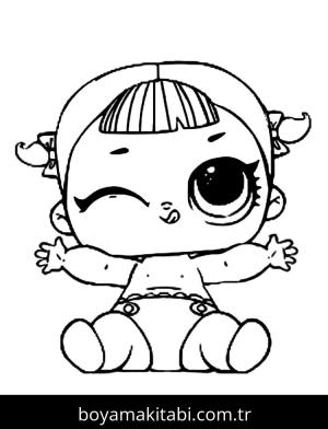 LOL Surprise boyama sayfası – basit çizim, kolay boyama
