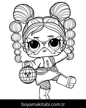 LOL Surprise boyama sayfası – çocuklar için, çizgi film temalı