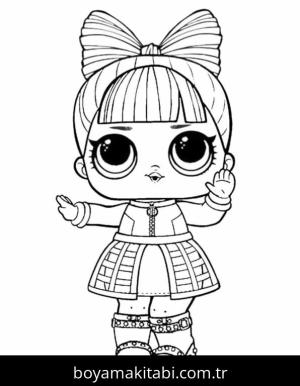 LOL Surprise boyama sayfası – PDF indir, sevimli karakter