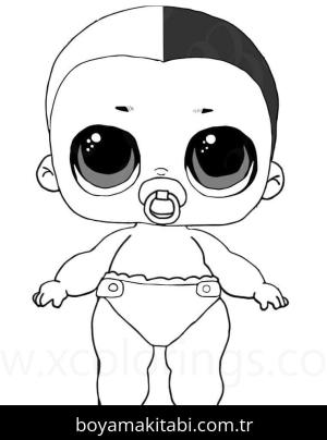 LOL Surprise boyama sayfası – basit çizim, kolay boyama