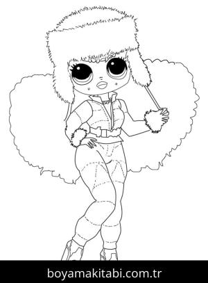 LOL Surprise boyama sayfası – sevimli karakter, sanatsal çalışma
