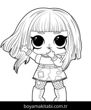 LOL Surprise boyama sayfası – çocuklar için, çizgi film temalı