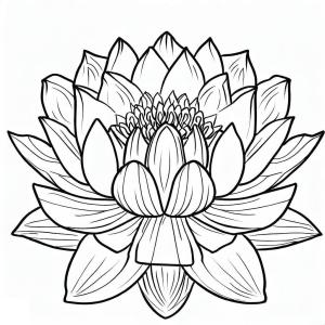 Lotus boyama sayfası,  coloring page, Güzel Lotus, 