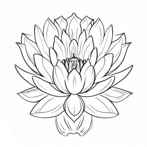 Lotus boyama sayfası,  coloring page, Çok Güzel Lotus Çiçeği, 