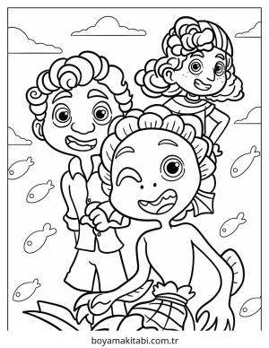 Luca boyama sayfası – sanatsal çalışma, çocuklar için