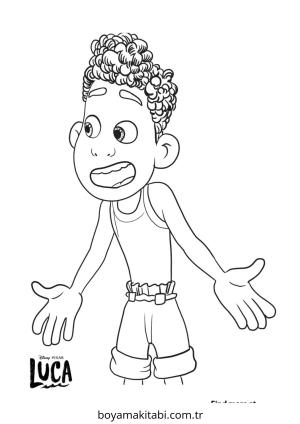 Luca boyama sayfası – çocuklar için, çizgi film temalı