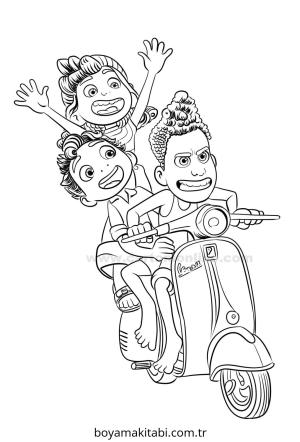 Luca boyama sayfası – keyifli zaman, renkli çizimler