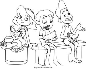 Luca boyama sayfası – çizgi film temalı, basit çizim