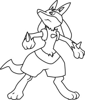 Lucario boyama sayfası,  coloring page, Lucario ücretsiz Yazdırılabilir, 