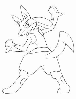 Lucario boyama sayfası,  coloring page, Yazdırılabilir Lucario, 