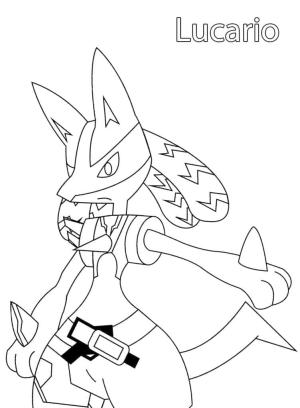 Lucario boyama sayfası,  coloring page, ücretsiz Lucario, 