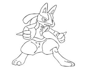 Lucario boyama sayfası,  coloring page, ücretsiz Yazdırılabilir Lucario, 