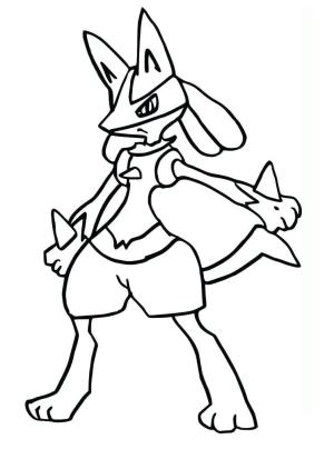 Lucario boyama sayfası,  coloring page, Lucario Pokemon, 